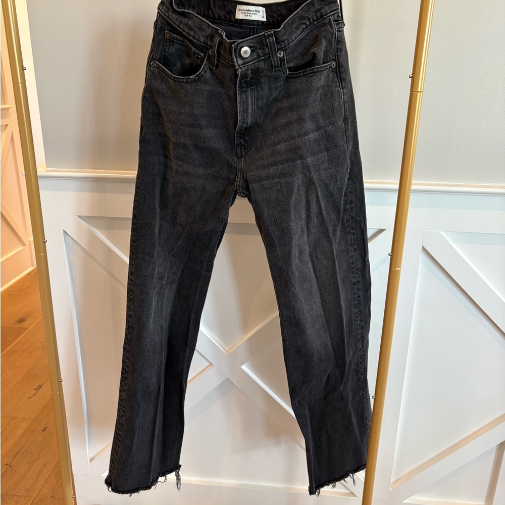 Abercrombie & Fitch Charcoal High Rise Jeans